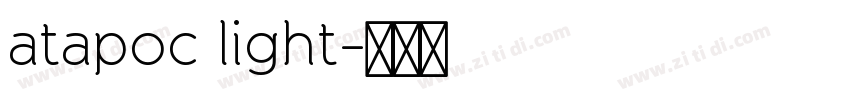 atapoc light字体转换